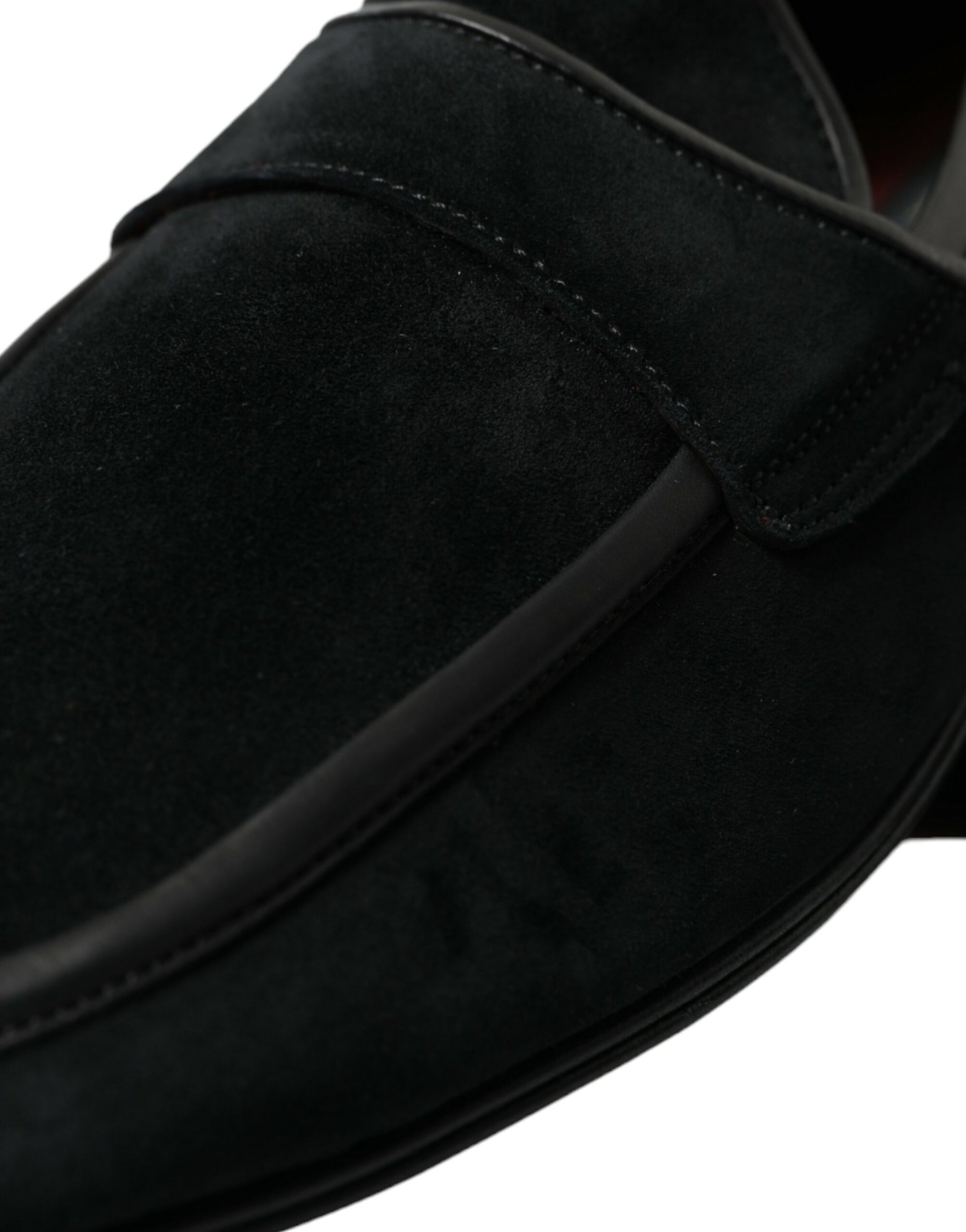 Dolce &amp; Gabbana Elegant Velvet Black Loafers for Men