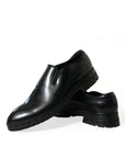 Dolce & Gabbana Elegant Black Leather Studded Loafers