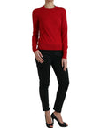 Dolce & Gabbana Radiant Red Wool Pullover Sweater