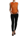Dolce & Gabbana Chic Orange Crew Neck Tank Top
