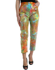 Dolce & Gabbana Multicolor High Waist Cropped Pants