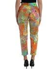 Dolce & Gabbana Multicolor High Waist Cropped Pants