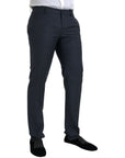 Dolce & Gabbana Blue Wool Men Skinny Dress Pants