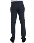 Dolce & Gabbana Blue Wool Men Skinny Dress Pants