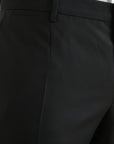 Dolce & Gabbana Black Wool Silk Skinny Dress Pants