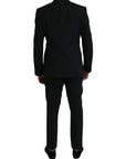 Dolce & Gabbana Black Wool MARTINI Formal 2 Piece Suit