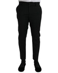 Dolce & Gabbana Black Wool SlimFit Dress Formal Pants