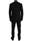 Dolce & Gabbana Black Polyester STAFF Formal 3 Piece Suit