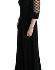 Dolce & Gabbana Elegant Black Floral Maxi Dress