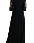Dolce & Gabbana Elegant Black Floral Maxi Dress