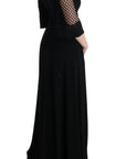 Dolce & Gabbana Elegant Black Floral Maxi Dress