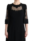 Dolce & Gabbana Elegant Black Floral Maxi Dress