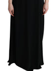 Dolce & Gabbana Elegant Black Floral Maxi Dress