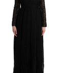 Dolce & Gabbana Elegant Black Sheath Long Sleeve Dress