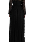 Dolce & Gabbana Elegant Black Sheath Long Sleeve Dress