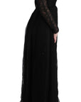 Dolce & Gabbana Elegant Black Sheath Long Sleeve Dress