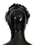 Dolce & Gabbana Crystal-Embellished Gold Brown Diadem Headband