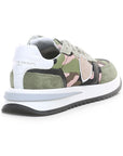 Philippe Model Chic Army Suede-Trimmed Fabric Sneakers