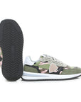 Philippe Model Chic Army Suede-Trimmed Fabric Sneakers