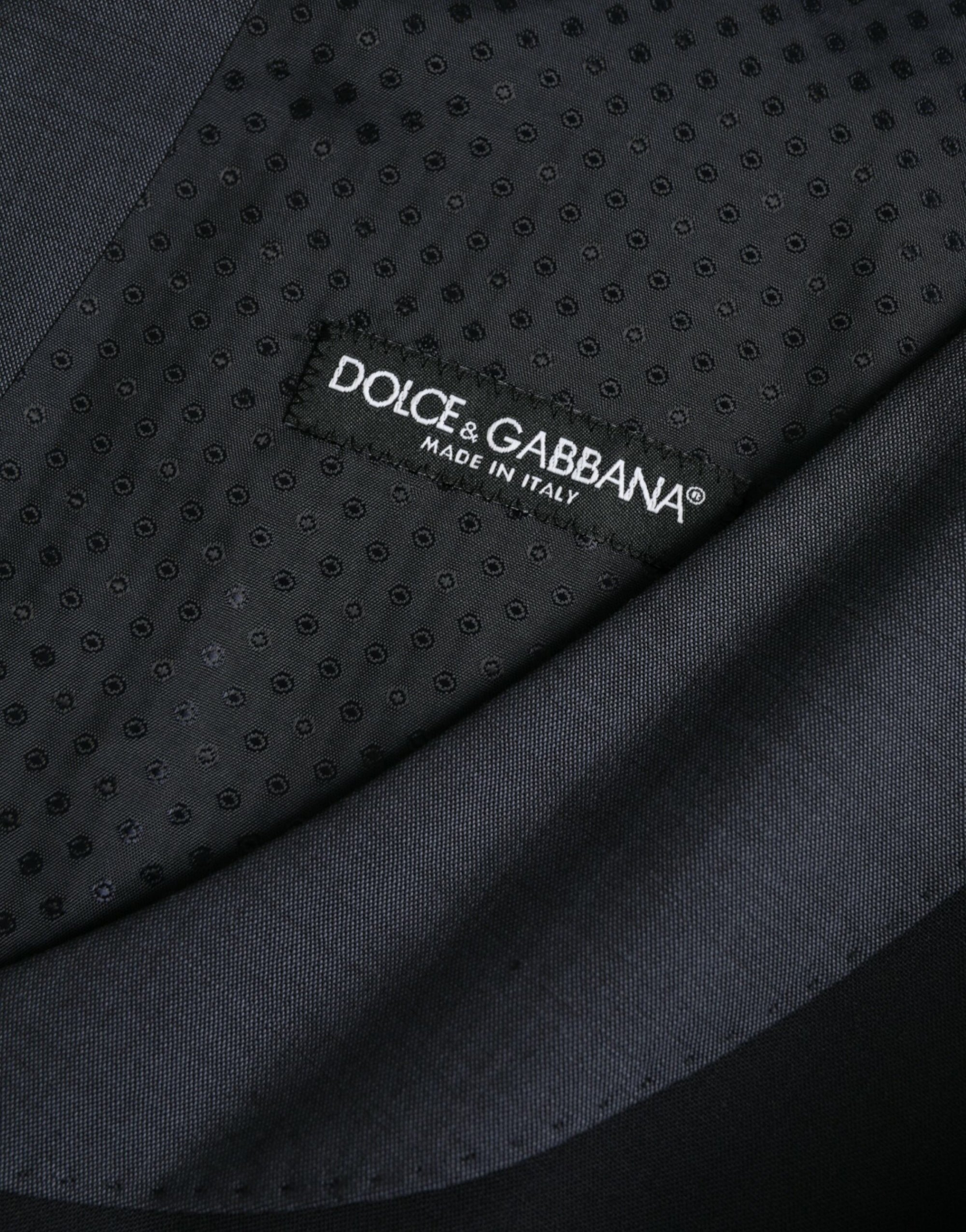 Dolce &amp; Gabbana Black Wool Waistcoat Dress Formal Vest