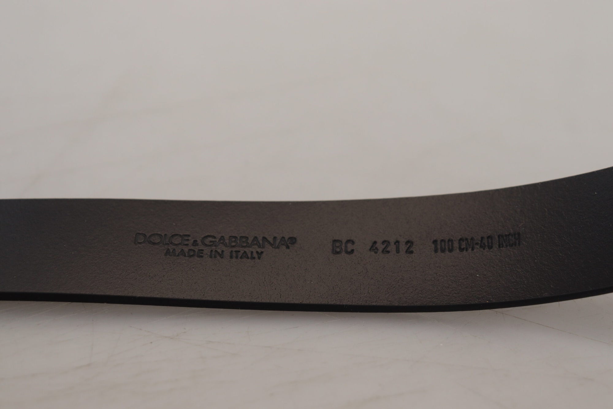 Dolce &amp; Gabbana Black Leather Metal 