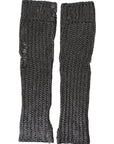 Dolce & Gabbana Gray Viscose Knitted Finger Less Gloves