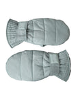 Dolce & Gabbana Green Quilted Nylon Wrist Length Mitten Gloves