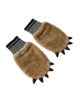 Dolce & Gabbana Beige Acrylic Knitted Fur Wrist Mitten Gloves
