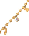 Dolce & Gabbana Gold Tone Chain Brass Beaded Statement Sicily Necklace