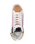 Philippe Model Army Green High-Top Sneakers with Leather Accents
