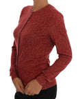 Dolce & Gabbana Red Wool Cardigan Sweater