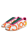 Dolce & Gabbana Multicolor Leather Logo Casual Sneakers Shoes