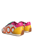 Dolce & Gabbana Multicolor Leather Logo Casual Sneakers Shoes