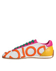 Dolce & Gabbana Multicolor Leather Logo Casual Sneakers Shoes