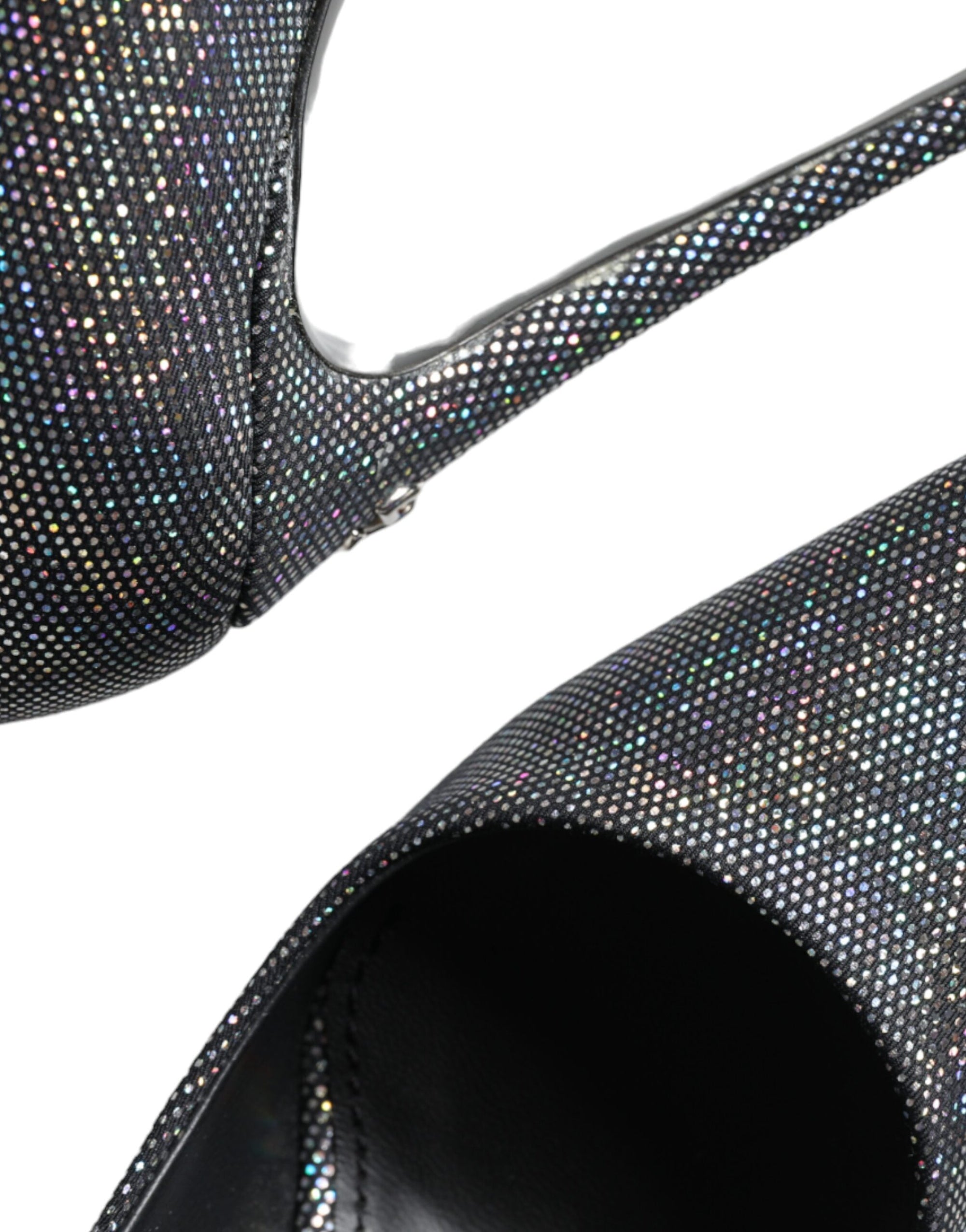 Dolce &amp; Gabbana Multicolor Strass Leather Heels Pumps Shoes