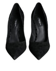 Dolce & Gabbana Black Leopard Lurex High Heels Pumps Shoes