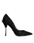 Dolce & Gabbana Black Leopard Lurex High Heels Pumps Shoes