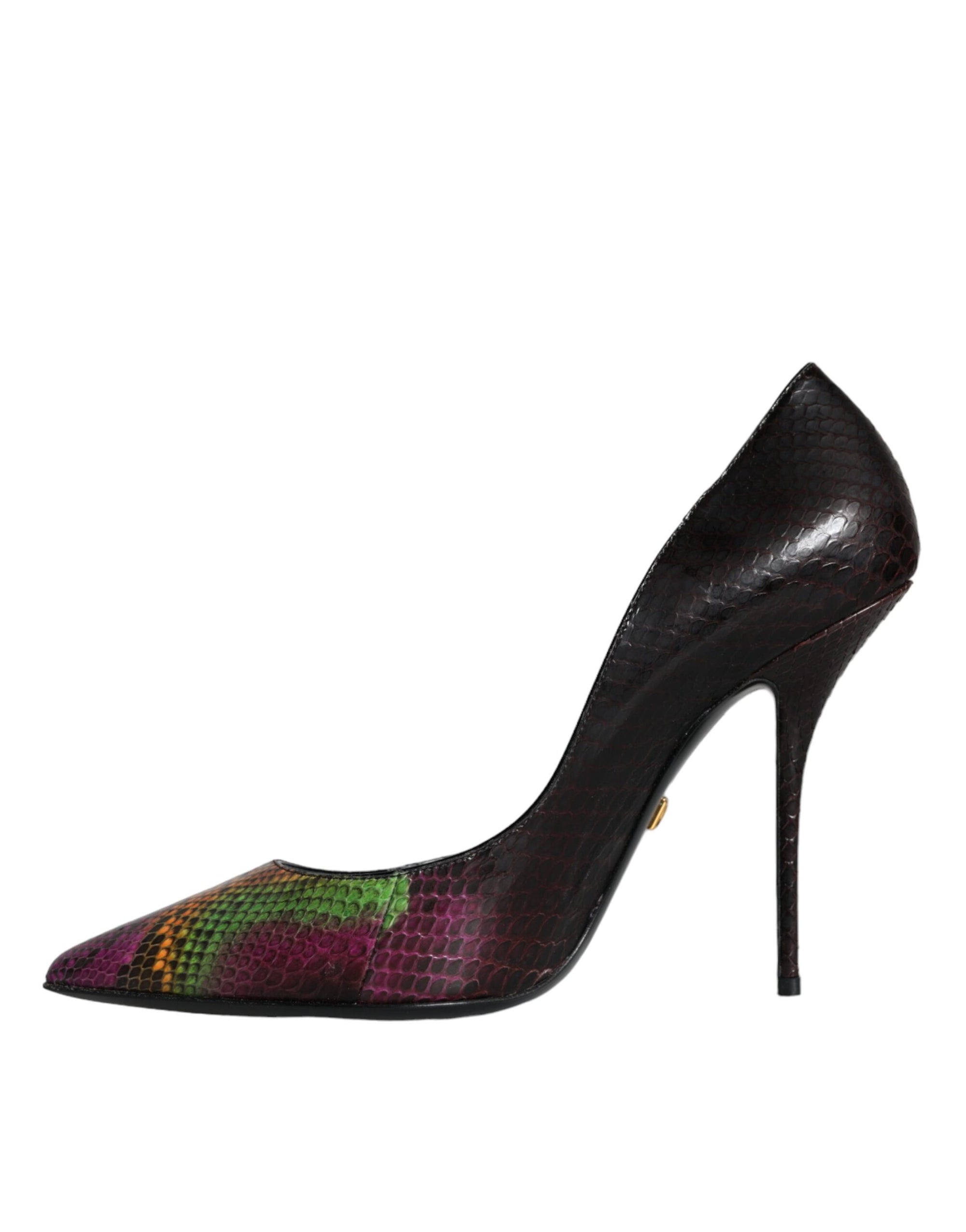 Dolce &amp; Gabbana Multicolor Exotic Leather Heels Pumps Shoes