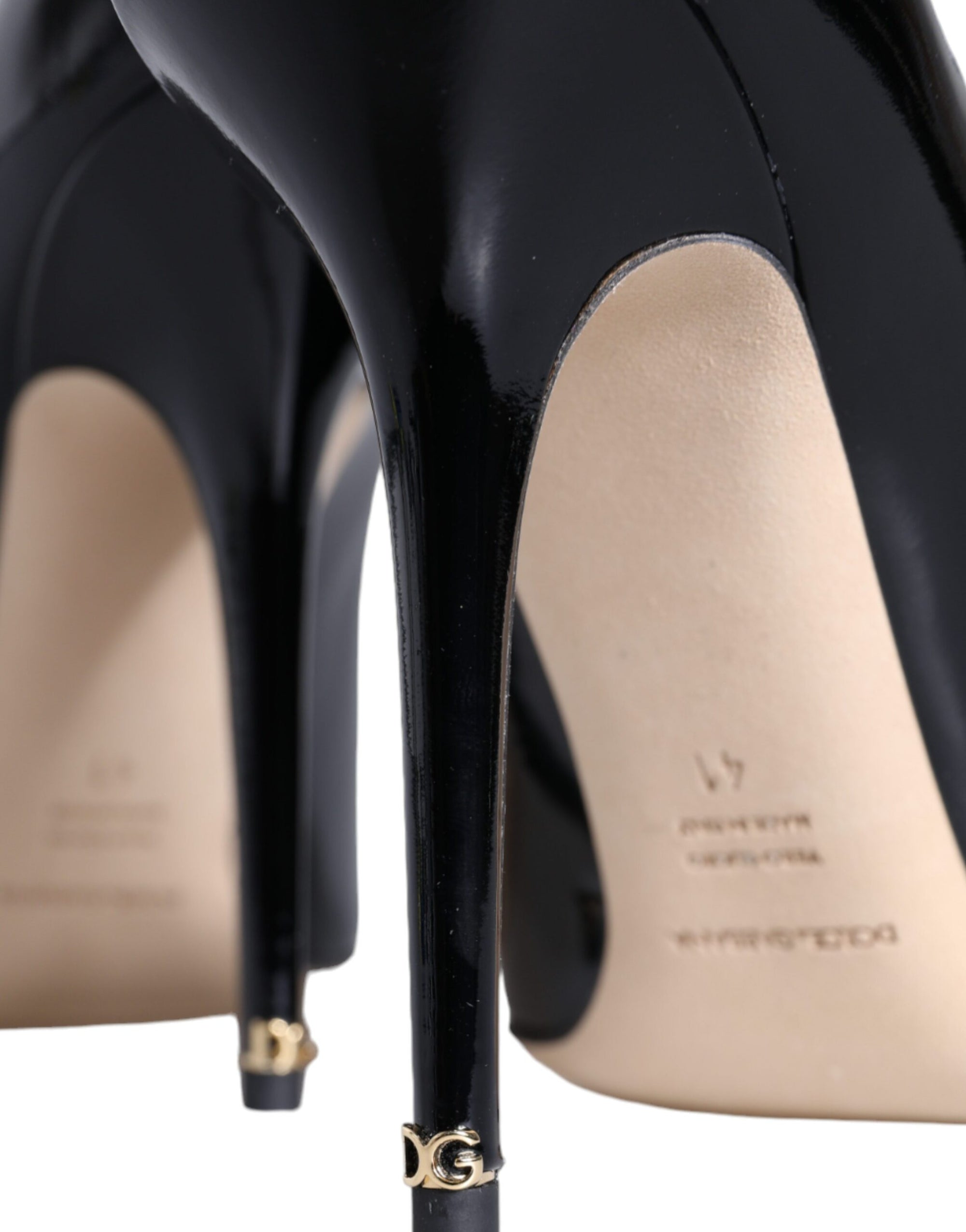 Dolce &amp; Gabbana Black Patent Leather Bellucci Pumps Heels Shoes