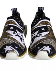 Dolce & Gabbana Multicolor Comet Star Print Sorrento Sneakers Shoes