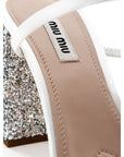 Miu Miu White Silk Sandal