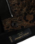 Dolce & Gabbana Brown Leopard Cotton Skinny Denim Jeans