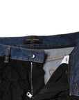 Dolce & Gabbana Black Floral Lace Front Skinny Denim Jeans