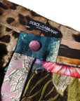 Dolce & Gabbana Multicolor Patchwork Jacquard High Waist Pants
