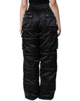 Dolce & Gabbana Black Quilted High Waist Women Boot Cut Pants