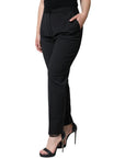 Dolce & Gabbana Black High Waist Tapered Women Pants