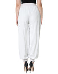 Dolce & Gabbana White Nylon Jogger Sweatpants Pants