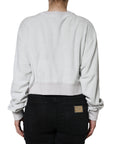 Dolce & Gabbana White Nylon Stretch Crew Neck Pullover Sweater