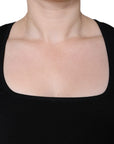 Dolce & Gabbana Black Long Sleeves Blouse Square Neck Top