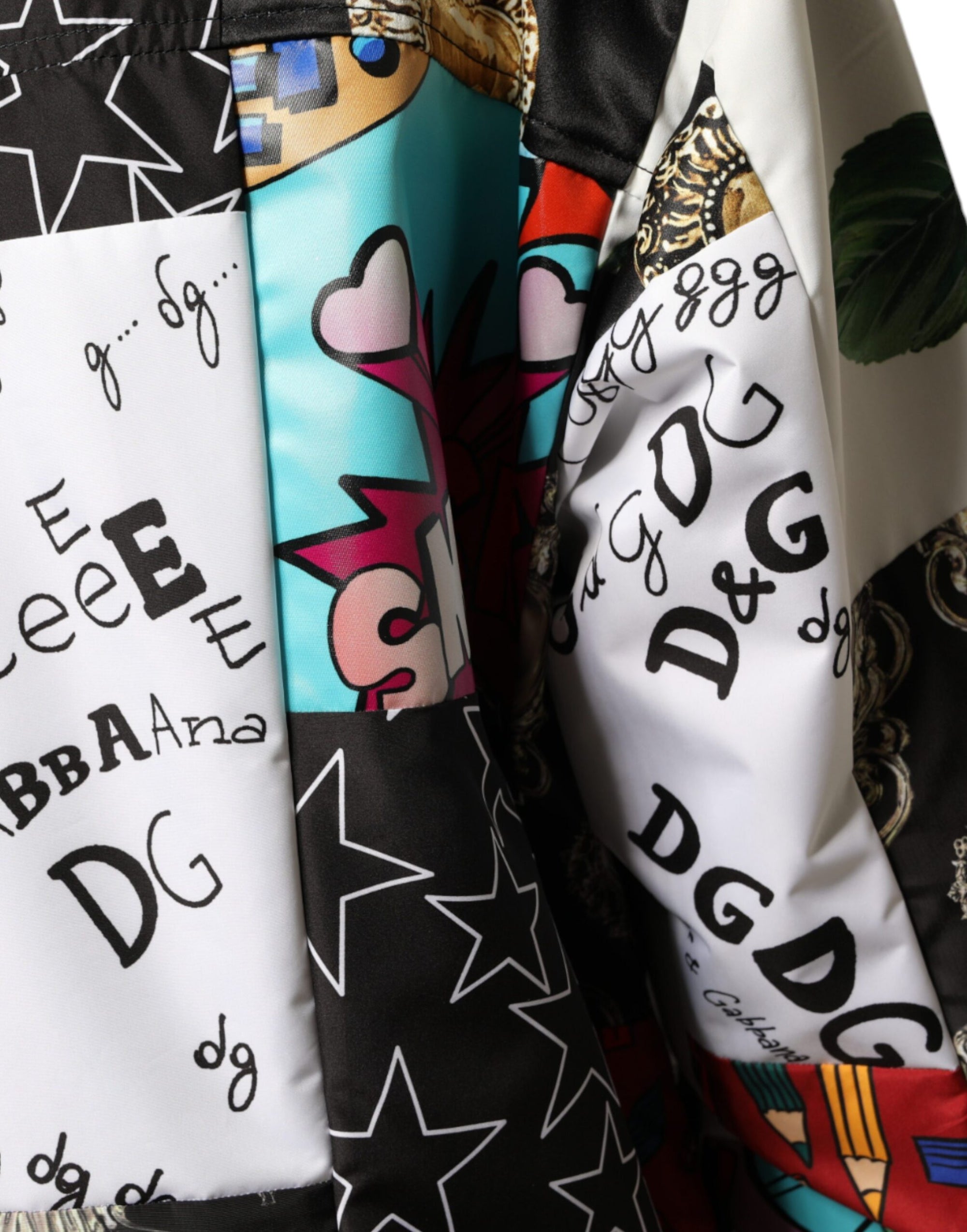 Dolce &amp; Gabbana Multicolor Patchwork Cotton Hooded Jacket